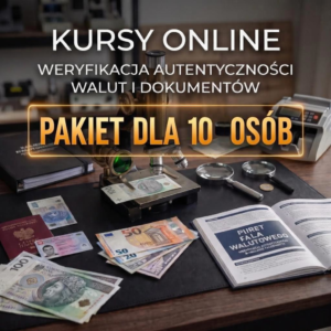 Kurs kasjera walutowego - Pakiet dla 10 Pracowników